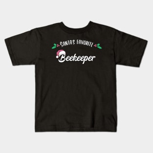 Santas Favorite Beekeeper Apiarist Beekeeping Gift Kids T-Shirt